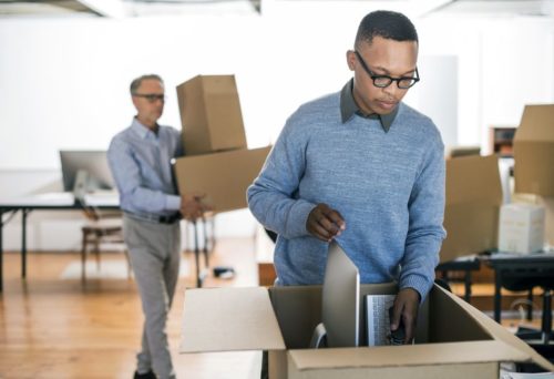 Office removals packing