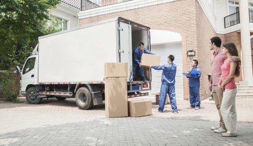 Loading the truck when moving abroad