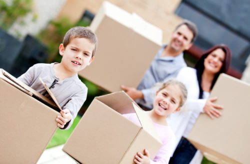 Family packing; moving house checklist