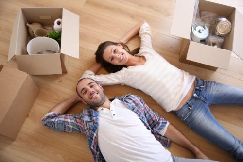 Young adults moving into a new house; man with a van Dublin