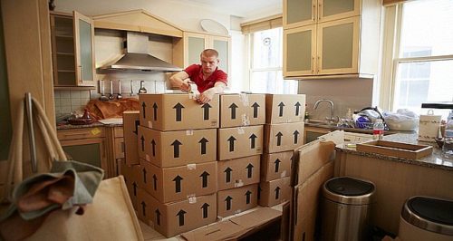 Packing up boxes; removal companies Dublin