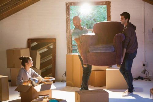 Friends helping out with packing, loading, and moving