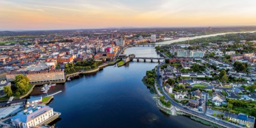 Aerial view of Limerick - man with a van Limerick