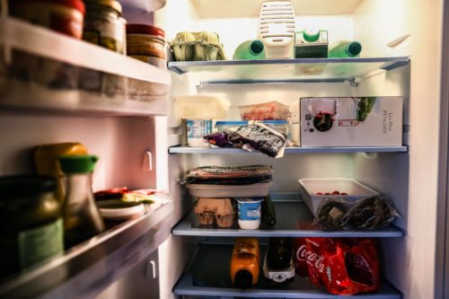 Fridge full of food; using up your food before moving house